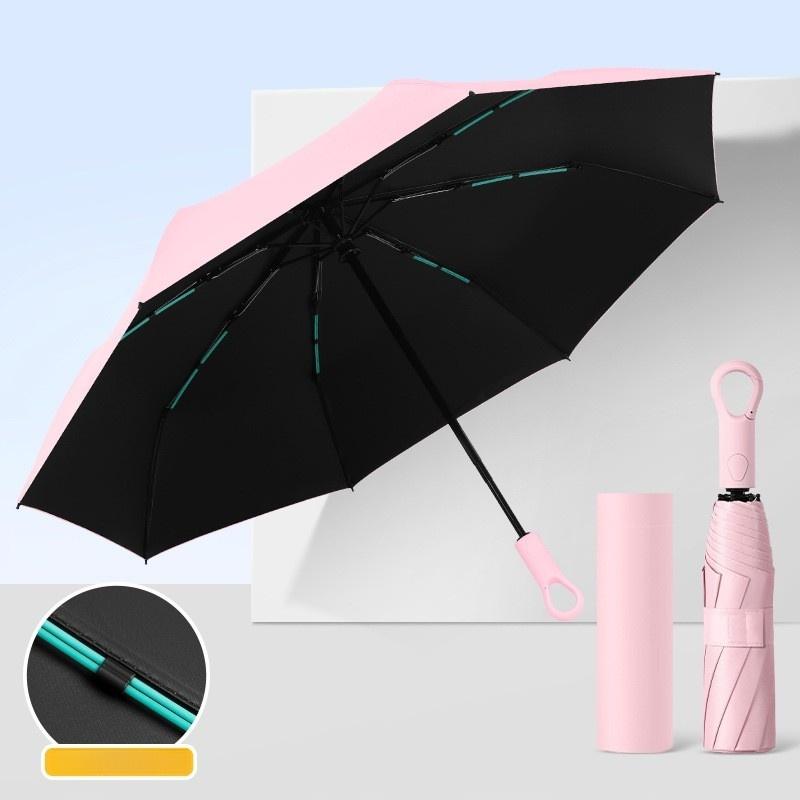 Creative Fully Automatic Ring Buckle Umbrella Portable Parasol Thickened Vinyl Sun Protection Sun Protection Sun And Rain Dual-P