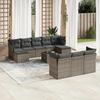VidaXL Garden Lounge Set with Cushions 10 Pcs Grey Wicker 3218330