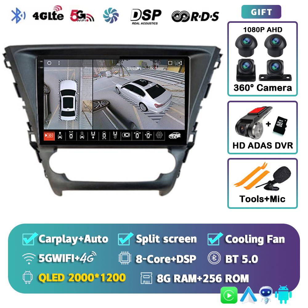 Android 14 Carplay Auto 4G+WIFI Car Radio For Toyota Avensis 2018 2019 2020 Multimedia Navigation GPS Video Player Stereo 2din