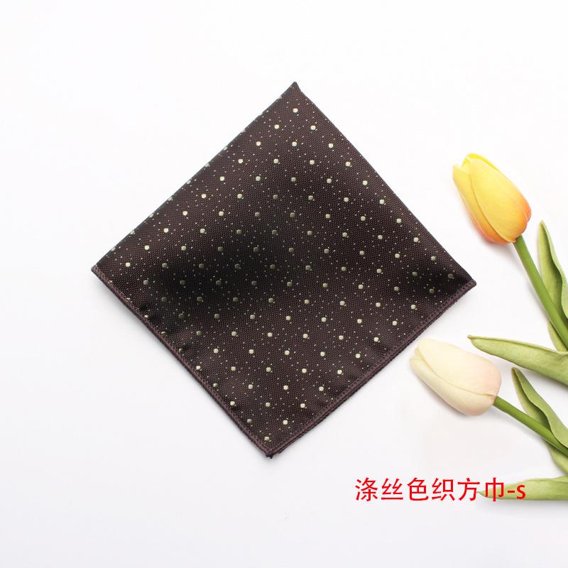 Spring And Summer Jacquard Yarn-Dyed Polyester Silk Small Square Towel Men'S Gentleman Suit Pocket Towel