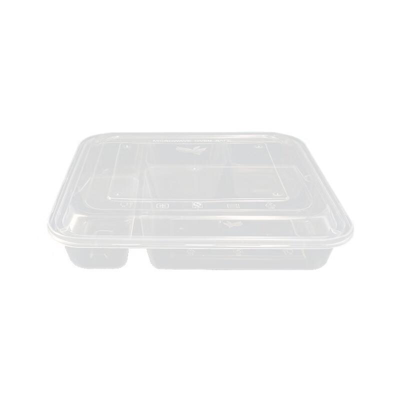 Einweg-Mahlzeitvorbereitungsbehälter mit 5 Fächern und Deckeln, 700 ml, 150 Sets