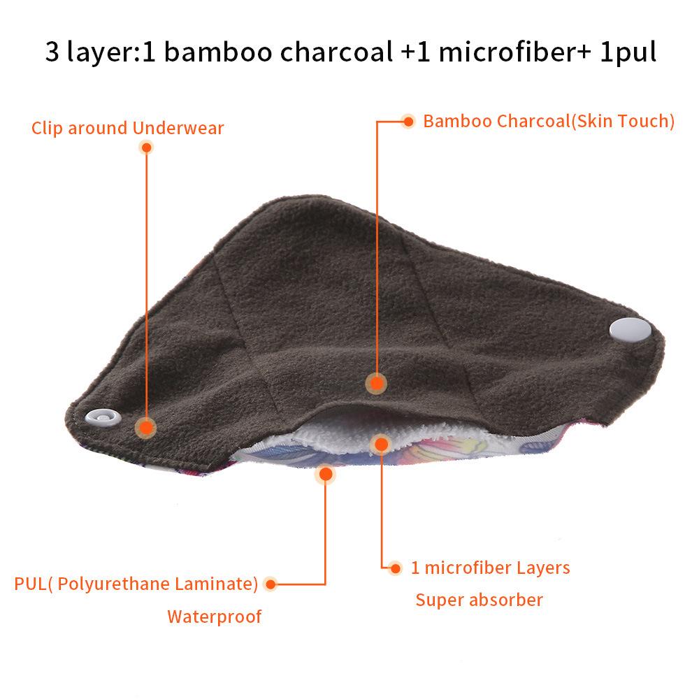 Small Bamboo Cloth Sanitary Pads – Washable, Waterproof Menstrual Hygiene Care