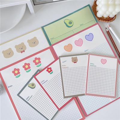 Shoot Paper Book Cute Avocado Bear Note Book Can Tear Notes Note Paper Fresh Style Handbook Material Paper