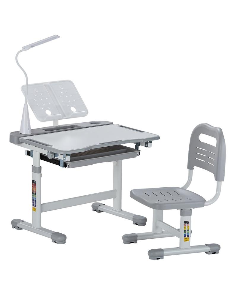 VEVOR Kids Study Chair and Desk Set, Study Desk and Chair for Kids with Table Lamp