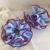 Elastic Checkered Scrunchie Gentle Hairband Fabric Hair Tie Elegant Hair Circle For Ponytails Updos Wrist Accessories