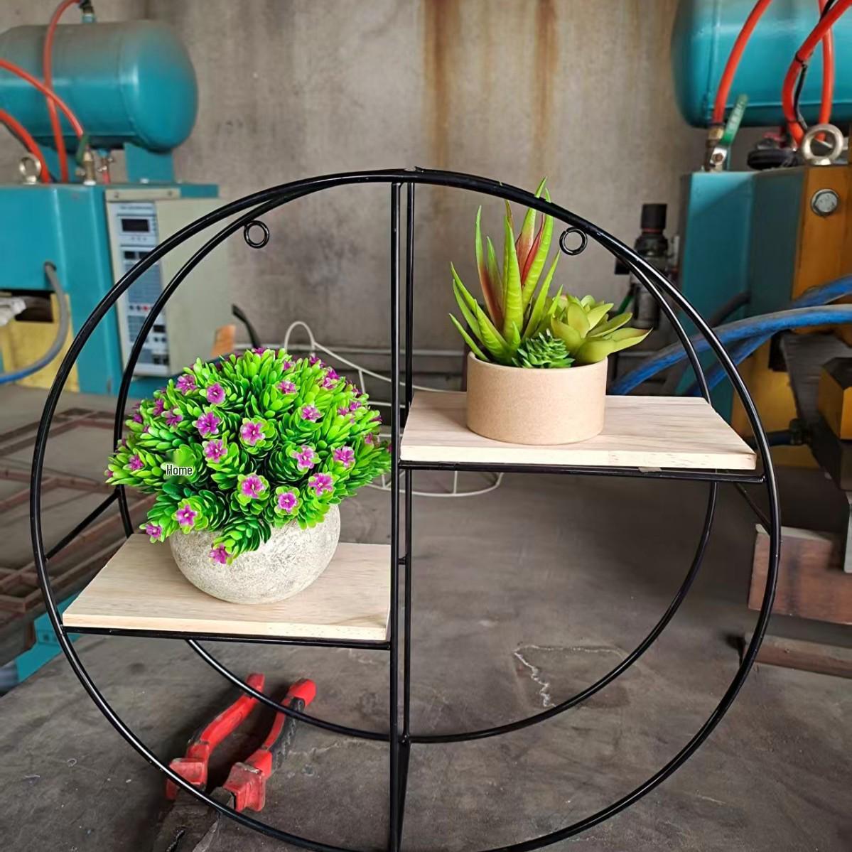 European Luxury Round Iron Wall-Mounted Storage Rack and Decor Consult customer service before ordering