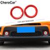 2x Red Car Front Fog Lamp Bezel Decor Cover RingTrim for Jeep Renegade -22