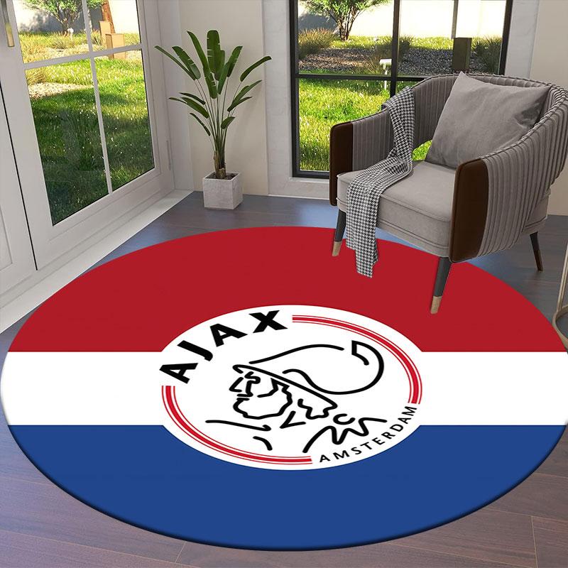 AFC Ajax Round Area Rug,Carpet Rug for Living Room Bedroom Sofa Playroom Decor,Non-slip Floor Mat