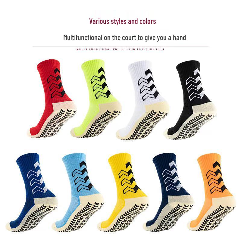 TEMU Anti-slip Mid-calf Football Socks with Thickened Deodorant Towel Bottom