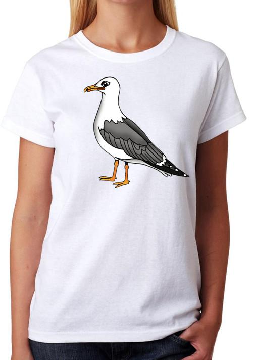 Seagull Bird Ladies T-Shirt 4XL