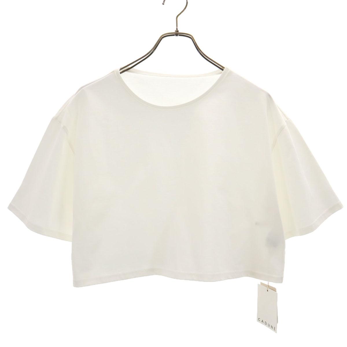 

неиспользованная CADUNE сделано в Японии Футболка с коротким рукавом однотонная короткой длины Женская Б/У