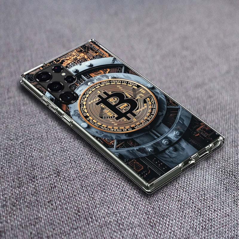 

Bitcoin Money Phone Case For Samsung Galaxy S24 S23 S21 S20 FE S22 S26 Ultra S25 Edge S10 Plus Cover Clear TPU Capa Shell Coque Samsung S10 PLUS