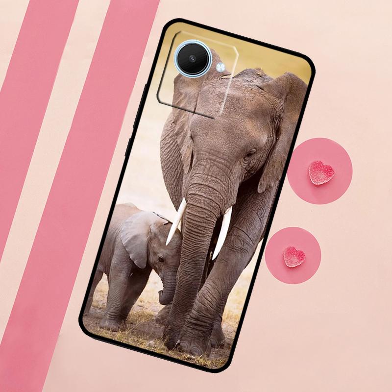 Elephant Baby Nature For Realme C67 C75 C63 C61 C71 C55 C51 C65 C53 10 11 12 13 14 15 Pro Plus GT6 GT7 Pro Case