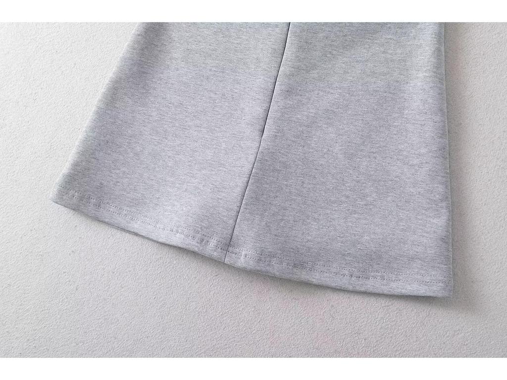 Chic Hip-Wrap Low Waist Short Skirt - European & American Style with Built-In Safety Shorts