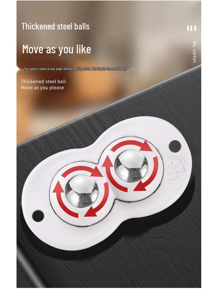 Adhesive Roller Wheels for Trash Can, No-Drill, 4-Pack Universal Base Accessory