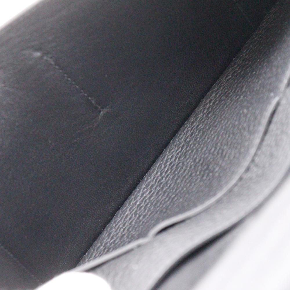 HERMES Dogon Duo Purse black Togo unisex Used