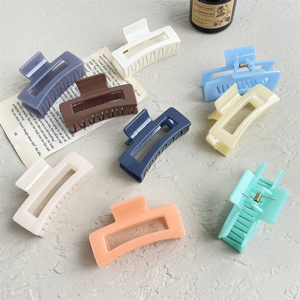 Women Hair Clip Acrylic Colorful Simple Hair Grasping Clip Hair Ornaments
