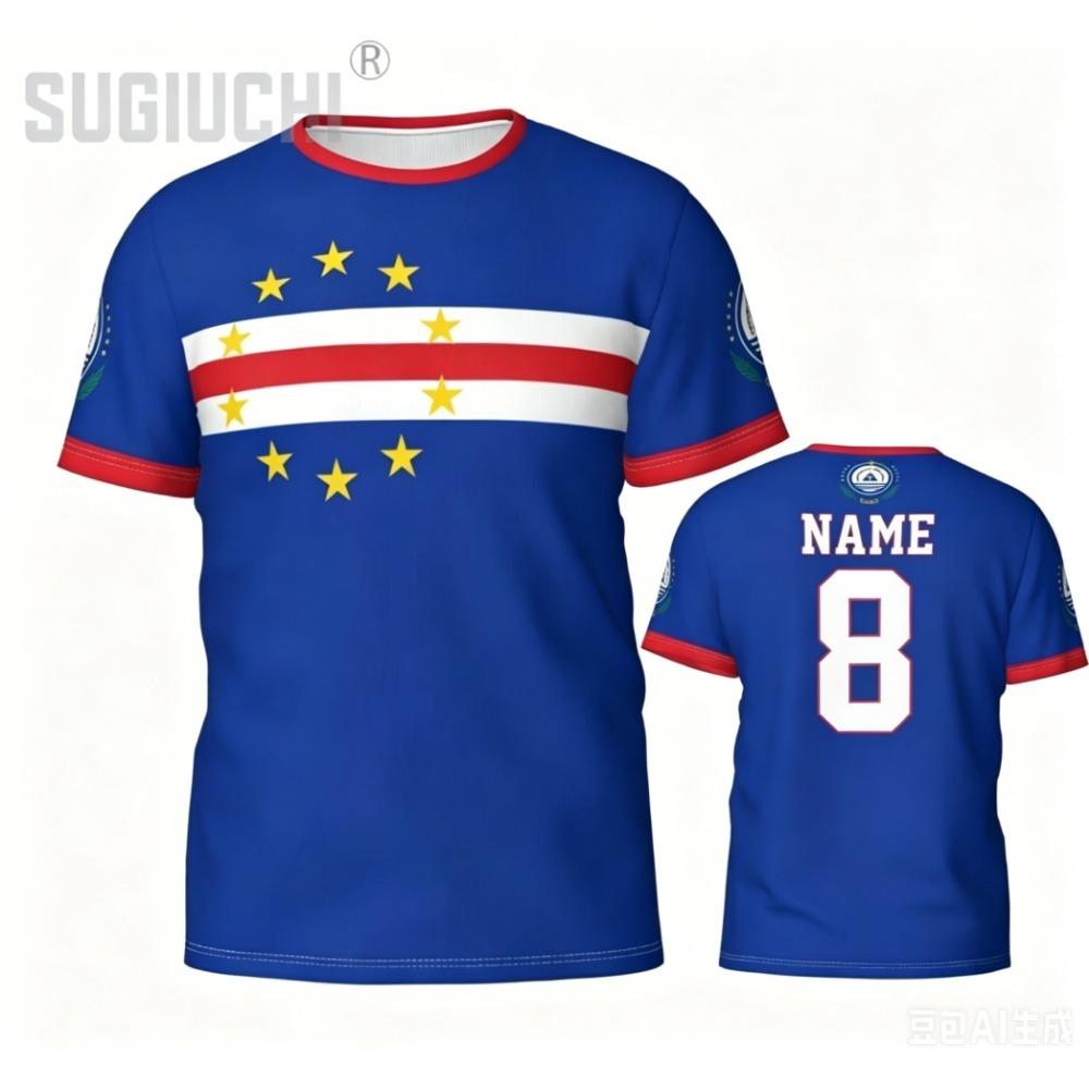 Individuelle Name Nummer Kap Verde Flagge Emblem T-Shirts Für Männer Frauen T-Shirts Team Kleidung Fußball Fans Geschenk