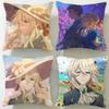 Klassischer Anime Violet Evergarden Kissenbezug Weich Leicht zu Waschen Kissenhülle Vielseitig für Sofa Bett Reise und Büro