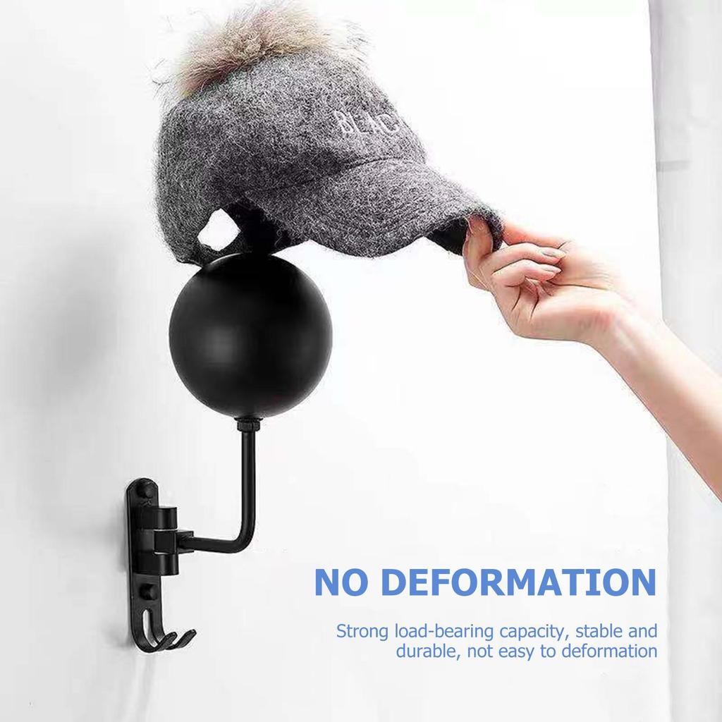 Helmet Hanger 180 Degree Rotating Bicycle Helmet Display Hanger Stand Helmet Accessories Wall Mounted for Motorcycle Bike Coats