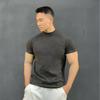 Men’s Autumn Winter Velvet Fitness Sports T-shirt Casual Short Sleeve High Collar Running Top