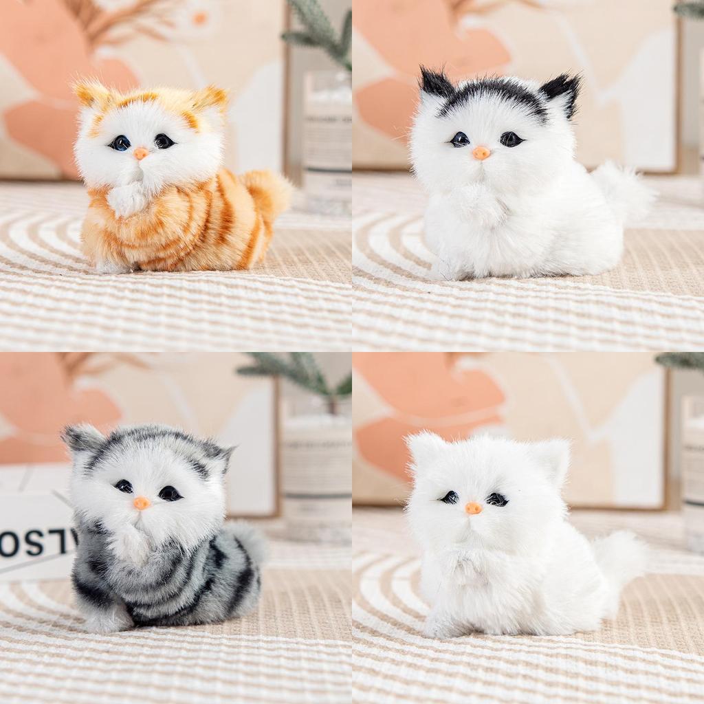 Katzen-Plüschtier für Kinder Kinder Geschenke Mit Weichem Kunstfell Und Realistischem Design