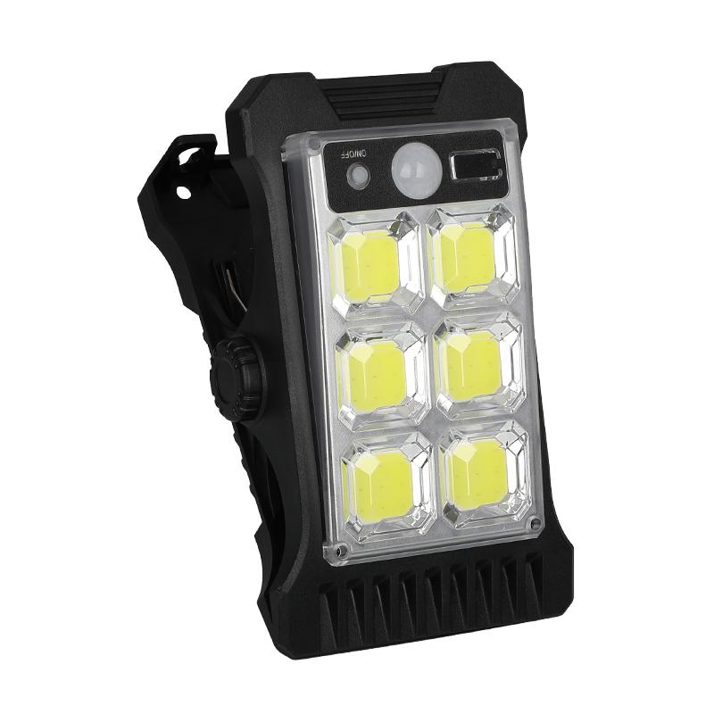 4 Styles 3 Modes LED Solar Clip Light Outdoor Portable Waterproof Body Sensor Lamp Courtyard Garden Lamp Patio Home Camping Wall Lights