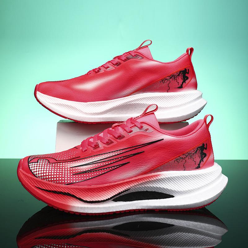 Youth Autumn Running Shoes, Primary and Secondary School Students Mesh Carbon Plate Real Explosion Shock Absorption Sports Non-slip Running Shoe