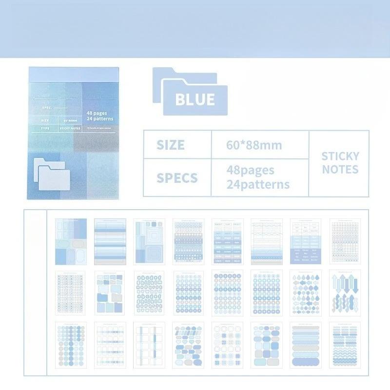 

Multi-functional Sticky Index Tabs Set Color Coding Notes for Books Documents Reusable Page Markers for Student Study Office синий