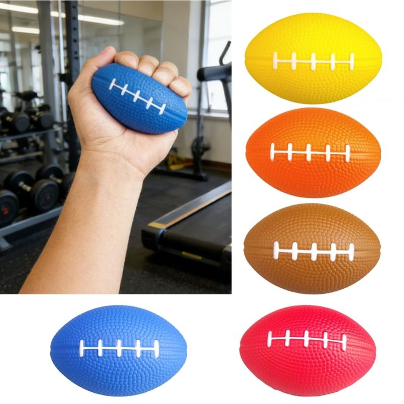 Bright Colored Football Hand Grip Ball High Elasticities Ball for Stress Relief Hand Training and Children Playtimes