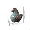 Horse Tea Pet Ceramic Home Decor Feng Shui Collectibles Creative Chinese