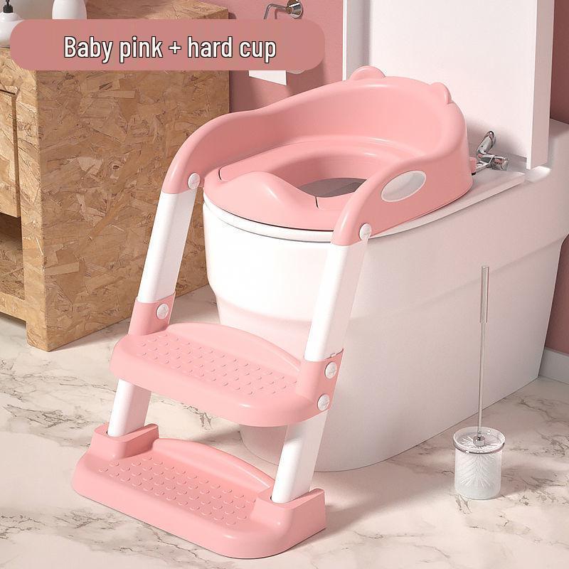 Folding Kids' Toilet Ladder with Baby Seat