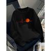 European sizes Teen Boys' Print Pattern Casual Sports Fall Winter Long Sleeve Sweatshirt, Warm Crew Neck Top, Comfortable Outdoor Wear.