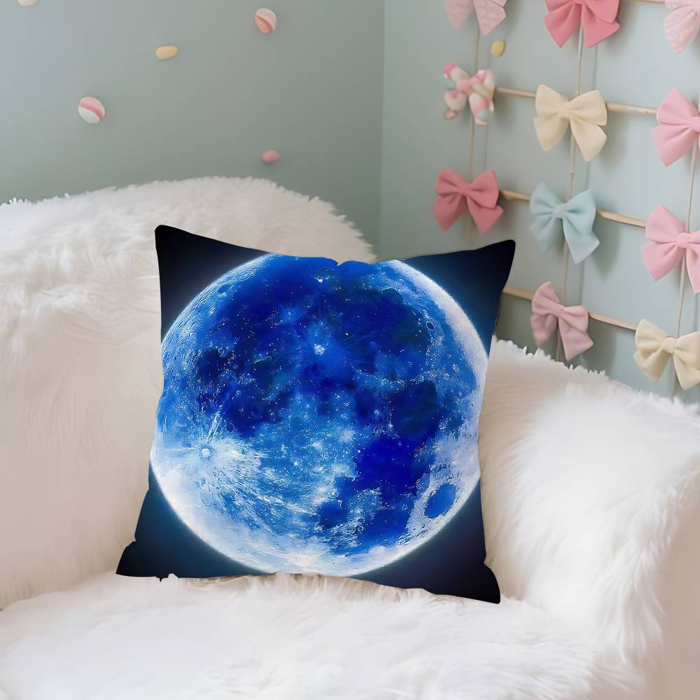 Quiet And Ethereal Blue Case Plush Fabric Soft Pillowcase Double Sided Print Cushion Cover Household Gifts