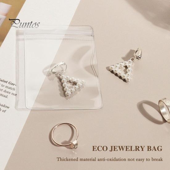 20/40 Pcs Transparent Jewelry Storage Bags Dustproof Moisture-proof Antioxidation Waterproof Earrings Rings Necklace Storage Pouches with Storage Box