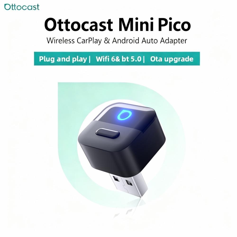 OTTOCAST Mini Pico 3.0 Cube 2 in 1 Wired To Wireless CarPlay Android Auto Adapter