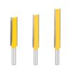 Allsome 8MM Shank Cove 1/2 Double Edge Extended Straight Blade Trimming Cutter Slotting Woodworking Milling Cutter Engraving Machine