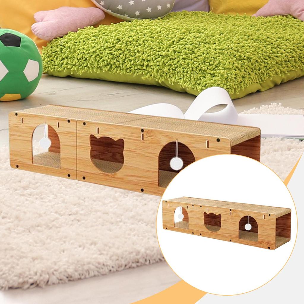 Tunnel with Scratch Pad And Interactive Ball for Home Cats