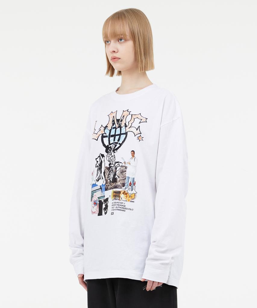 Lmc Rise Long Slv Tee Gray Khaki