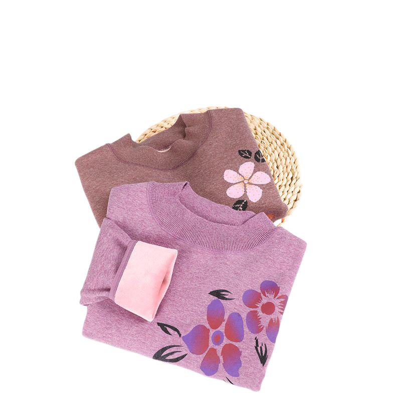 Women's Warm Fleece Set for Mid-Aged and Elderly: Cozy Winter Underwear for Mothers and Grandmothers