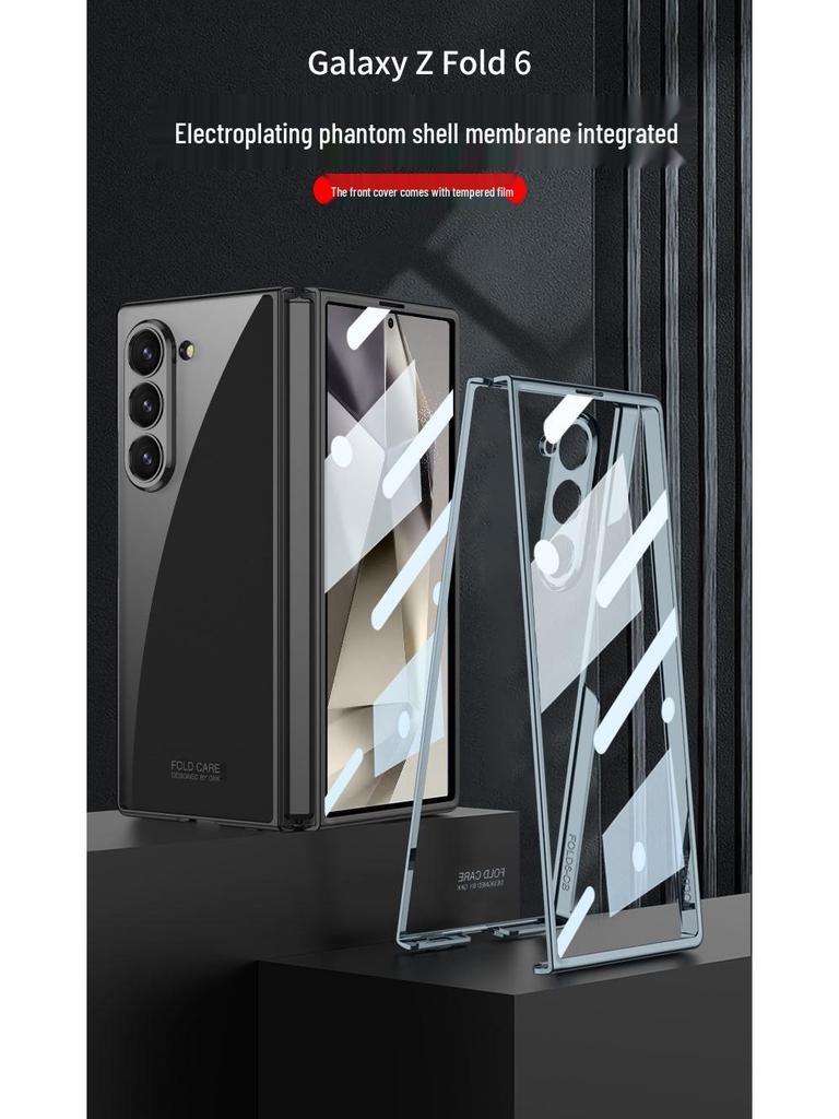 Samsung Z Fold6/7 Transparente Minimalistische Hülle: Integrierter Film & Schutzhülle