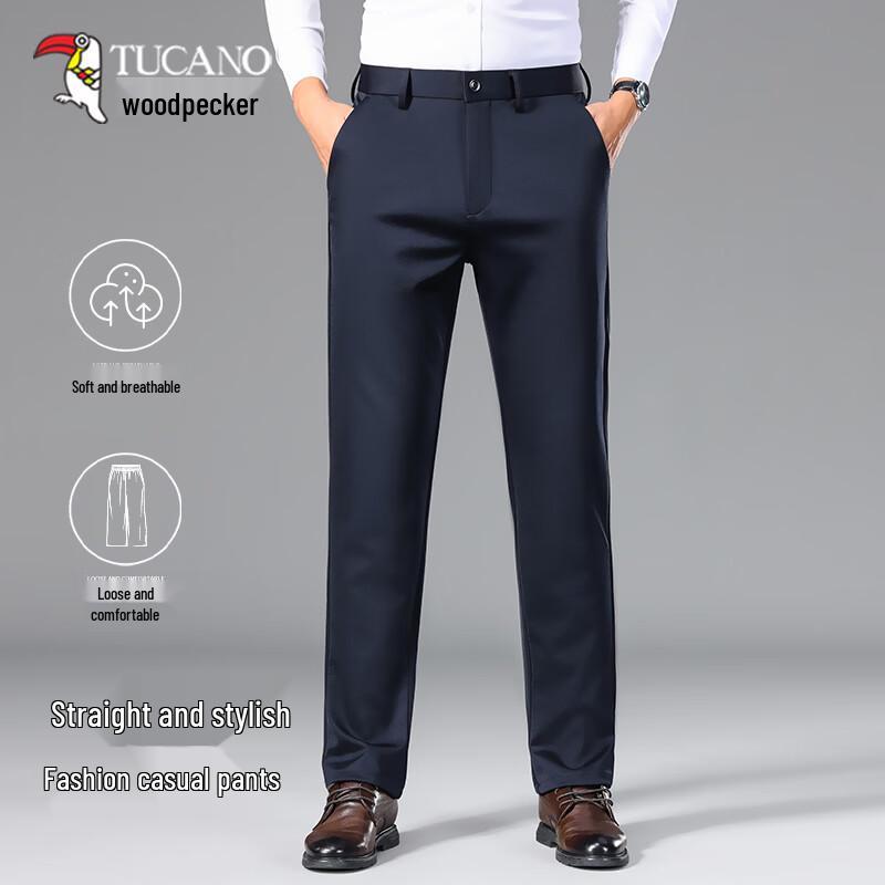 TUCANO Men s Straight-Leg Business Casual Trousers 32