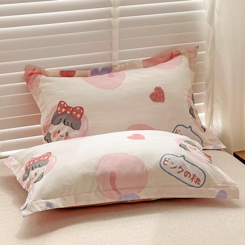 Set of Two Pure Cotton Pillowcases, 48x74cm - Pillow Core Covers [Pair Only]
