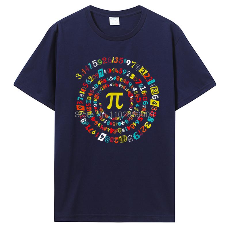 Lustiges Pi-Tag-Shirt Spirale Pi Mathe T-Shirt Für Pi-Tag 3.14 T-Shirt Oberteil T-Shirt Angepasste Baumwoll-Tops T-Shirt Einfacher Stil Für Männer