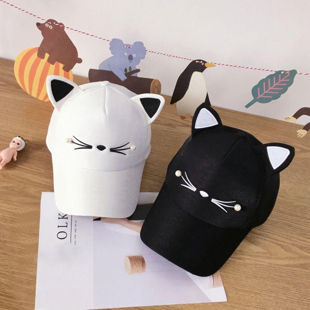 Fashion Cat Ear Hat Baseball Cap Cartoon Cotton Hat Outdoor Sport Cap Casual Sun Cap Cute Cosplay Hat