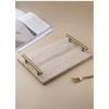 1pcs Nordic Style Storage Tray Vintage Home Decor Plate with Metal Handle Modern Desk Organizer for Living Room Kitchen Bedroom