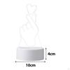 3D Loving Heart Night Lights Led Bedside Lamp Desktop Decor USB Nightlight Illusion for Bar Hotel