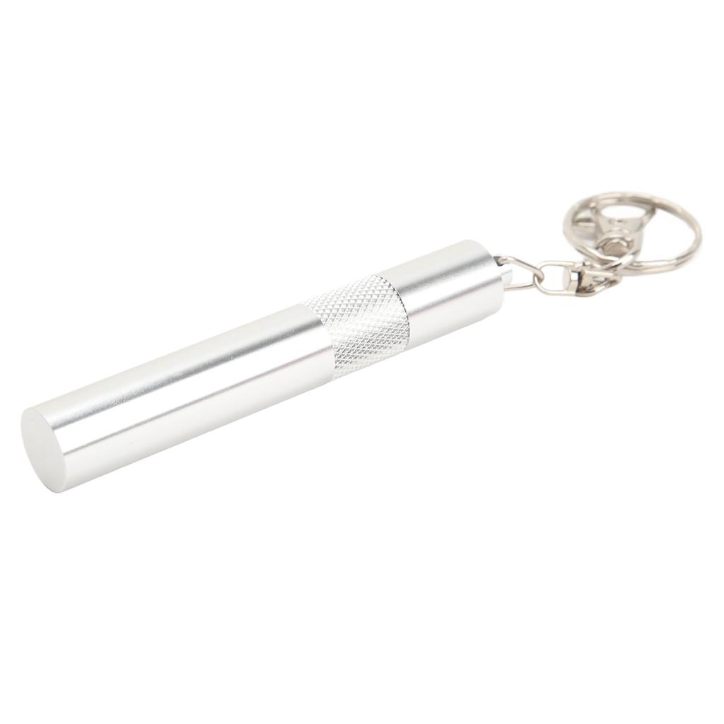 Cue Tip Pricker Tool with Key Chain 6063 Aluminum Prick Storage 2 in 1 Prevent Slip Billiard Cue Tip Pick Silver
