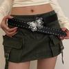 Fashion Enthusiasts PU Belt for Skirt Female Waist Belt with Butterfly Buckle