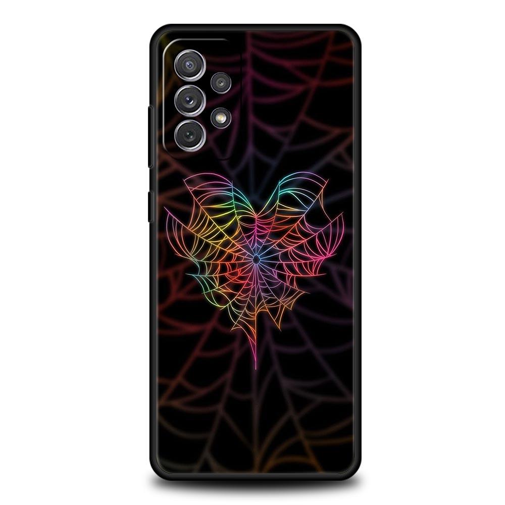 Spider Web Phone Case for Samsung Galaxy A55 A35 A15 A14 A13 A25 A54 A51 A71 A72 A73 A32 A52 A41 5G Soft TPU Shell Fundas Capas